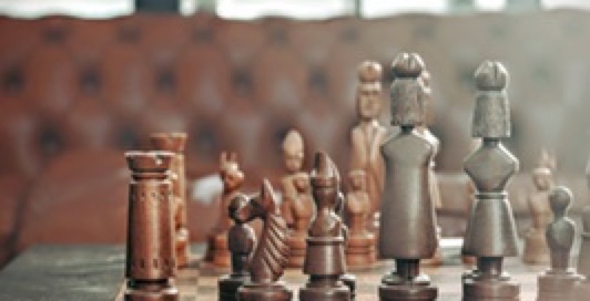 pieces on a chess board